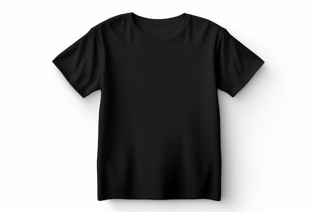 Un t-shirt noir sur fond blanc Generative AI