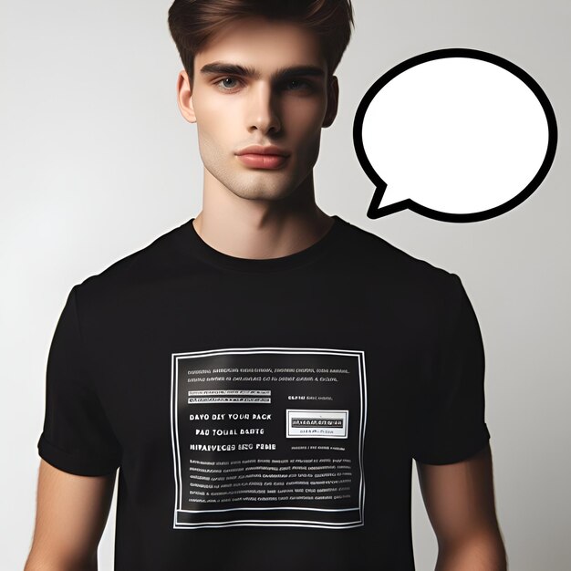 Photo t-shirt noir pour le mock-up