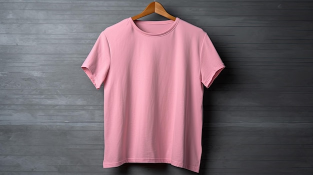 T-shirt rose sur un cintre photo illustration réaliste