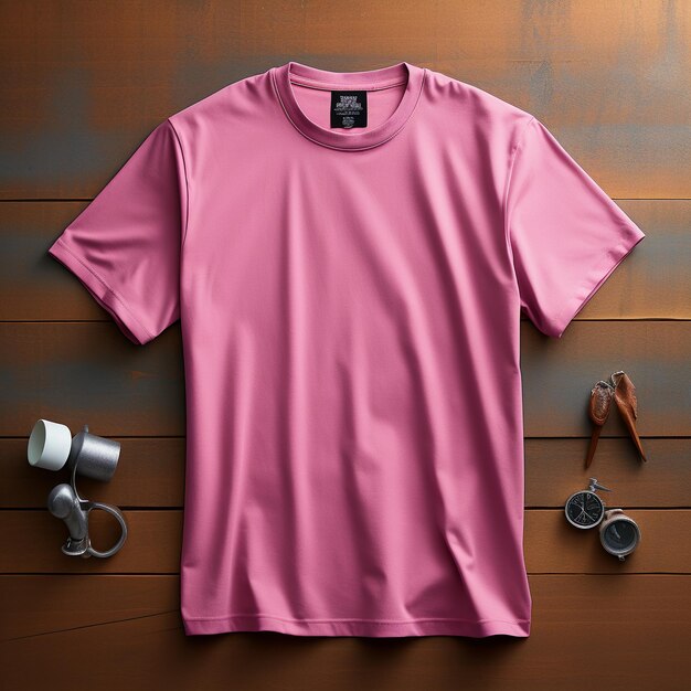 Photo t-shirt rose pour le mock-up
