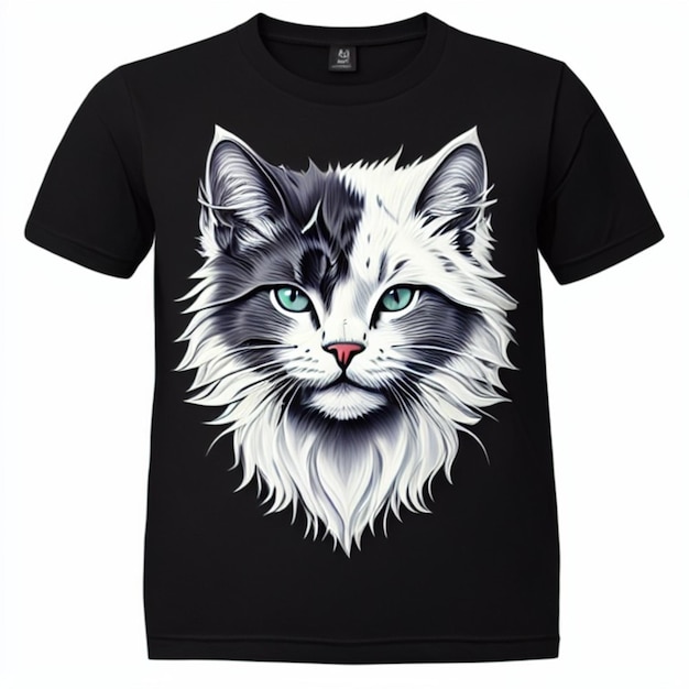 T-shirt slim imprimé chat