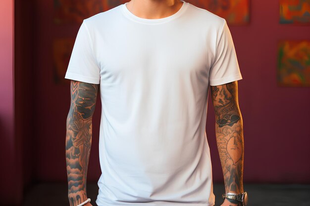 Photo des t-shirts blancs élégants pour les amateurs de style