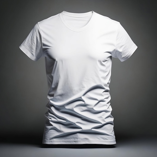 T-shirts blancs avec espace de copie sur fond gris