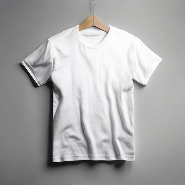T-shirts blancs gratuits concept de maquette avec espace de copie sur fond gris