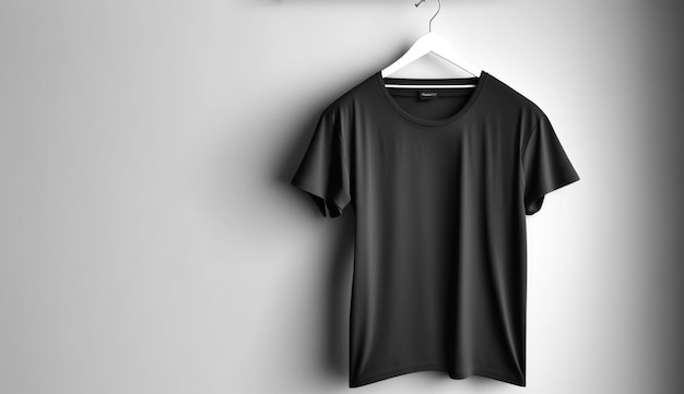 T-shirts noirs avec espace de copie