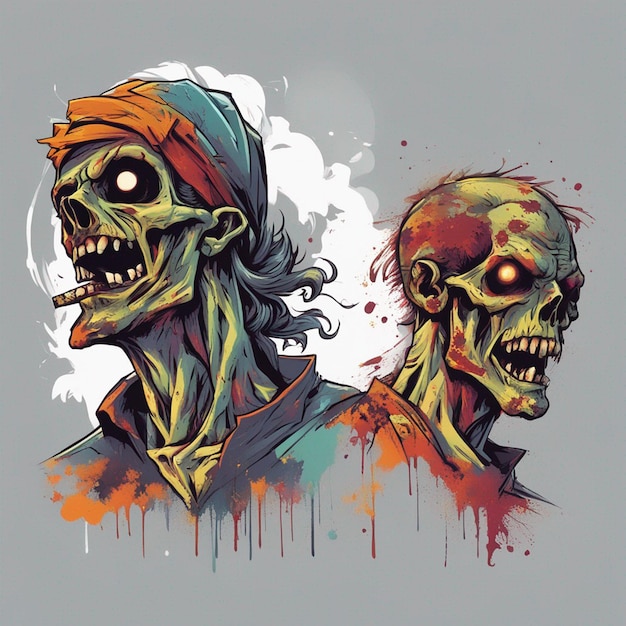 Des t-shirts zombies effrayants