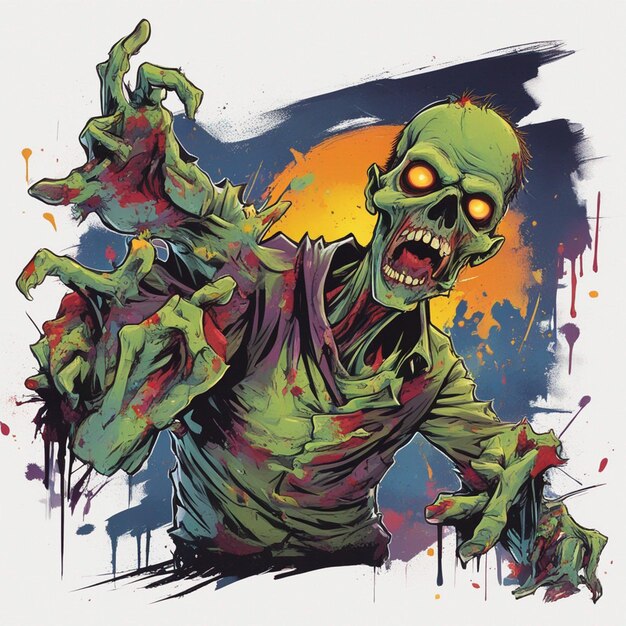 Des t-shirts zombies effrayants