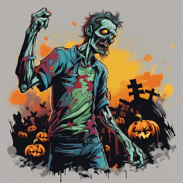 Des t-shirts zombies effrayants