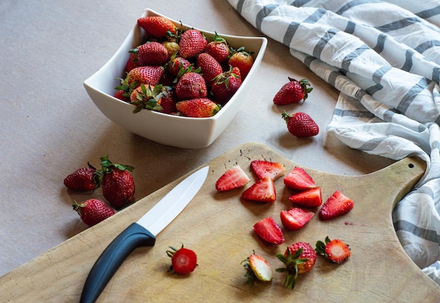 Photo tabla de fresas