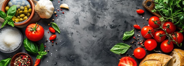 Une table avec un assortiment de légumes frais