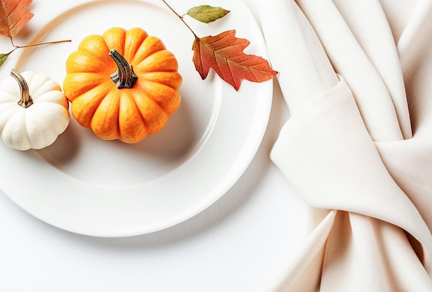 Table d'automne pour la célébration du jour de Thanksgiving Table de Thanksgiving