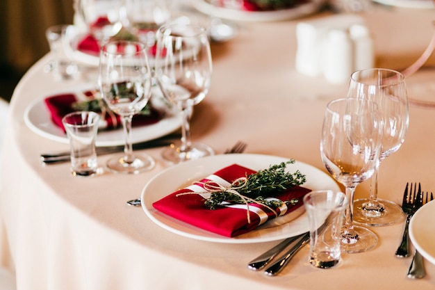 Table de banquet élégante