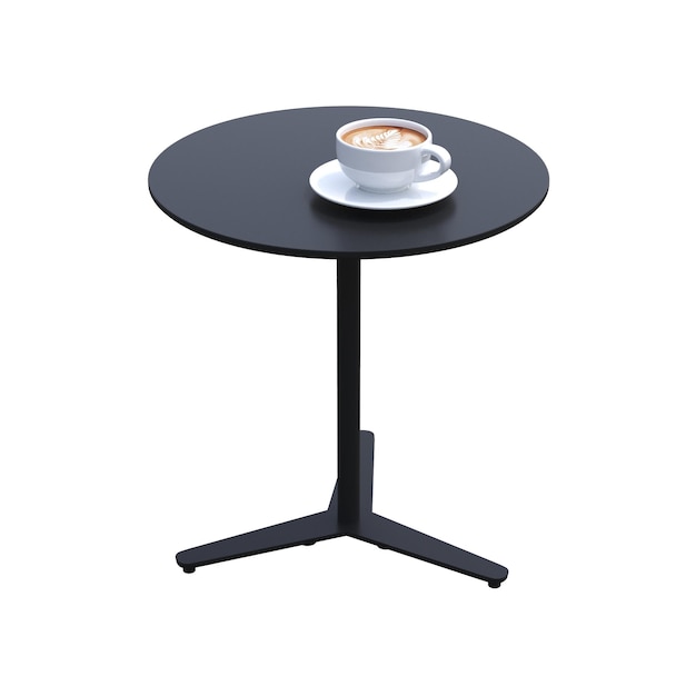 Table basse isolée sur fond blanc illustration 3D rendu cg