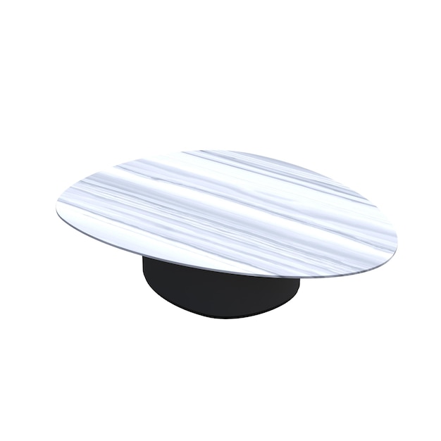 Table basse isolée sur fond blanc illustration 3D rendu cg