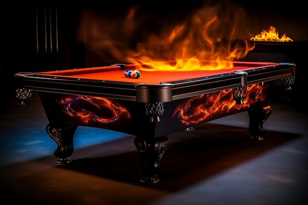 Table de billard Flaming EightBall AI