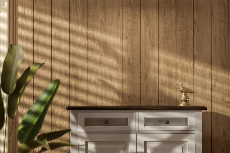 Photo table en bois d'armoire vide avec une belle ombre de fenêtre dans un ton de couleur vintage
