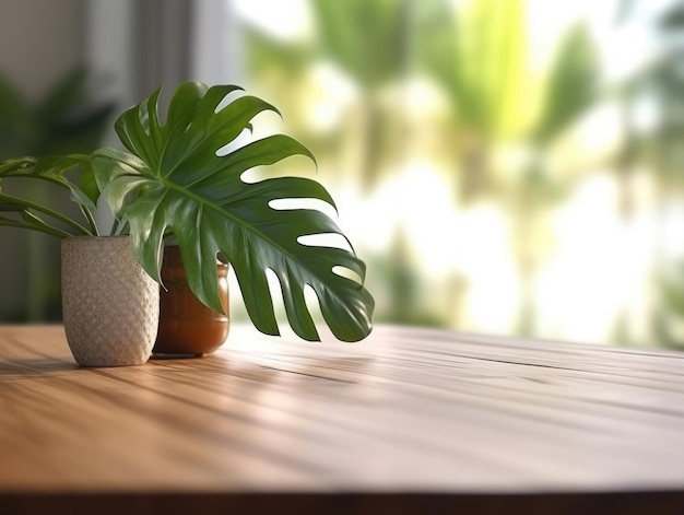 une table en bois blanche