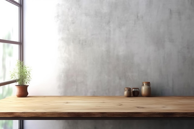 une table en bois blanche