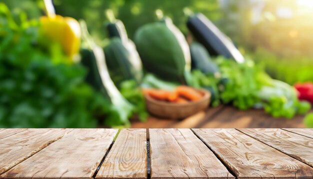 Table en bois avec un fond d'alimentation saine journée végétarienne mondiale