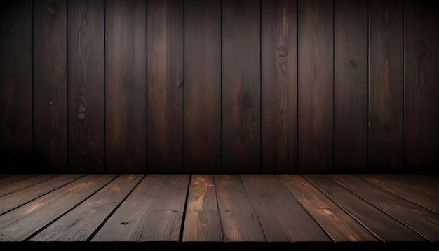 une table en bois avec un fond en bois et un sol en bois