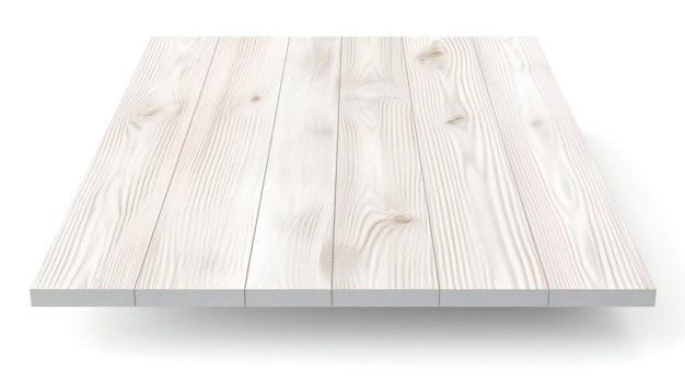 Photo table en bois isolé sur fond blanc