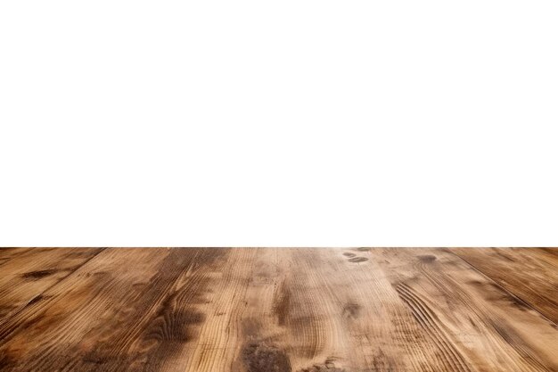 Table en bois isolée sur fond blanc Pour l'affichage des produits