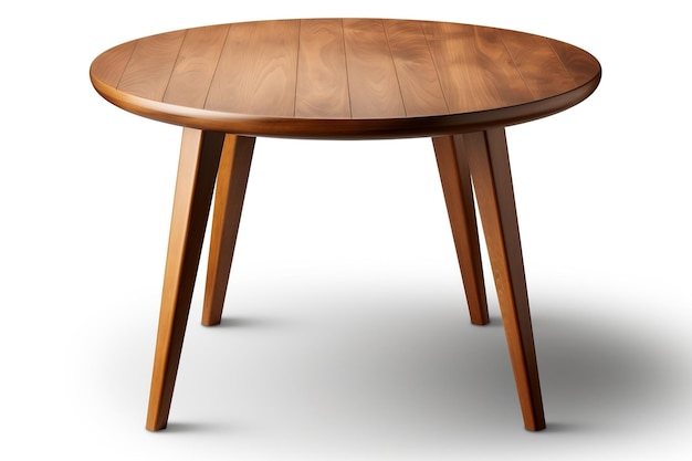 La table en bois moderne isolée sur fond blanc Ai générative