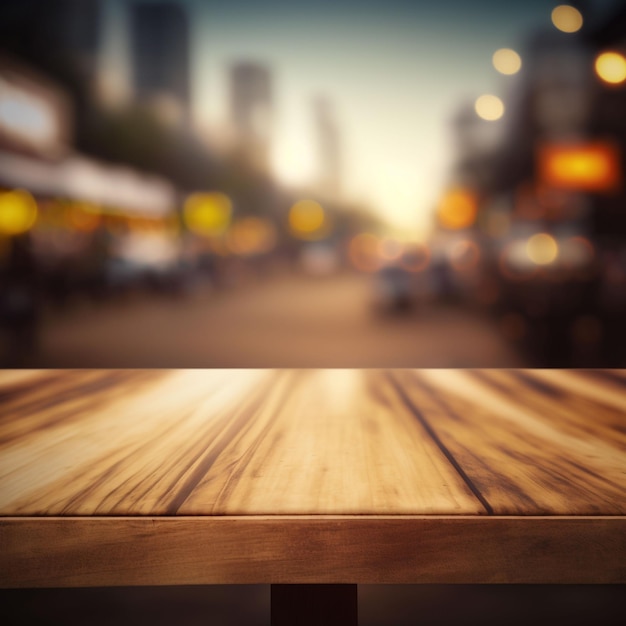 Une table en bois avec une pancarte qui dit "le mot" dessus.