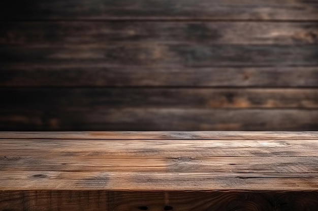 Une table en bois avec une table en bois et un verre de vin dessus