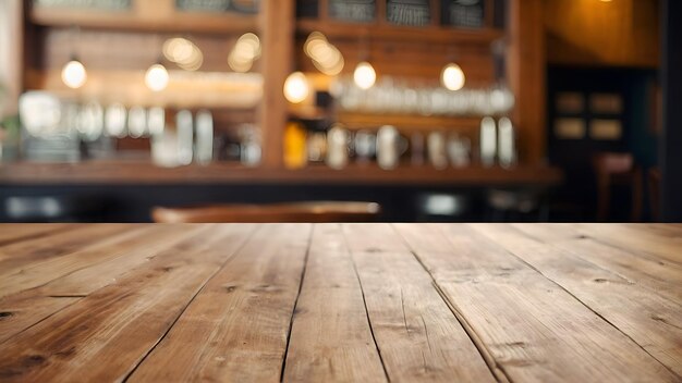 Photo une table en bois avec un verre de vin dessus