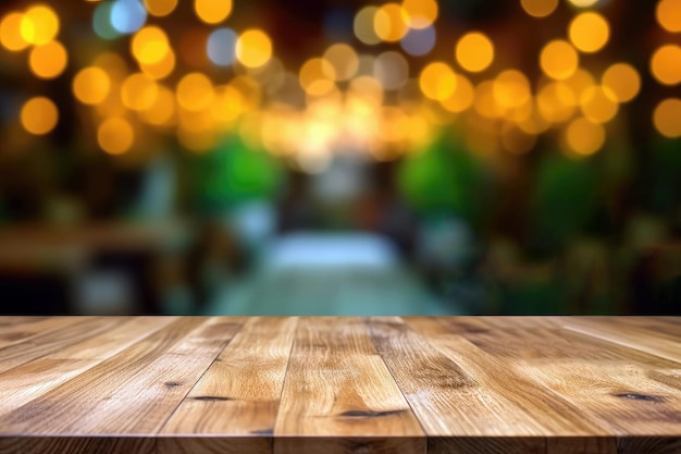 Table en bois vide pour le placement ou le montage de produits avec fond blanc Photo de haute qualité