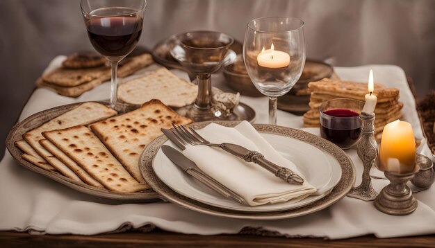 une table avec une bougie et une assiette de biscuits et biscuits