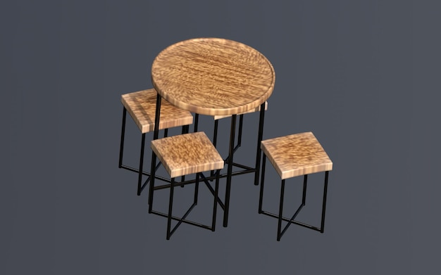 Table et chaise pour café