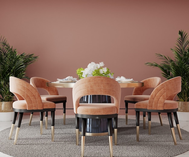 Table et chaises dans la chambre