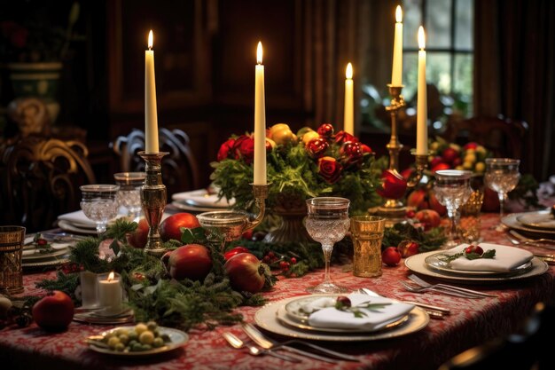 Table du dîner de Noël