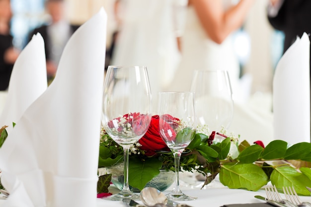 Photo table à un festin de mariage