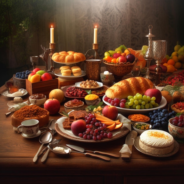 Table de fête de Chavouot