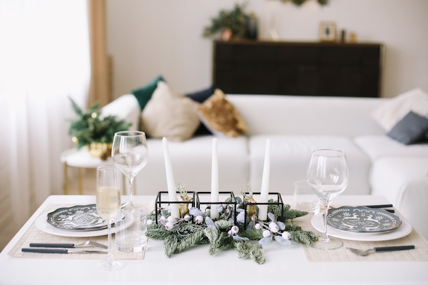 Table de fête pour Noël et Nouvel An