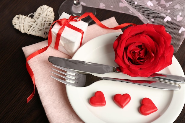 Table de fête pour la Saint Valentin