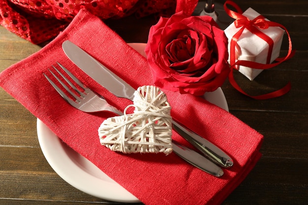 Table de fête pour la Saint-Valentin