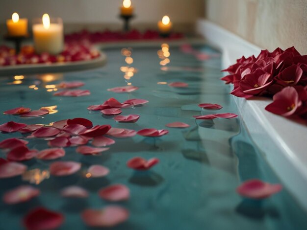 une table avec des fleurs et des bougies qui disent " lily " et " flowers "