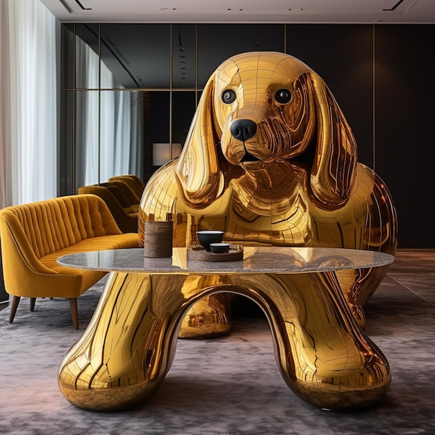 Table en forme de chien