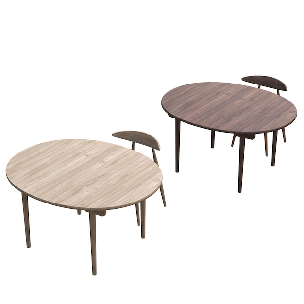 table isolée sur fond blanc illustration 3D rendu cg