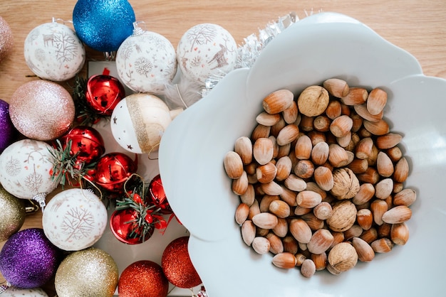 Table de Noël aux noisettes