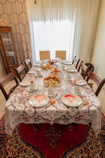 Table de Noël pour le brunch