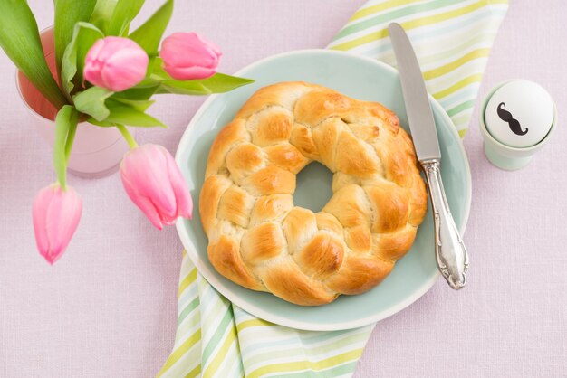 Table de petit déjeuner de Pâques