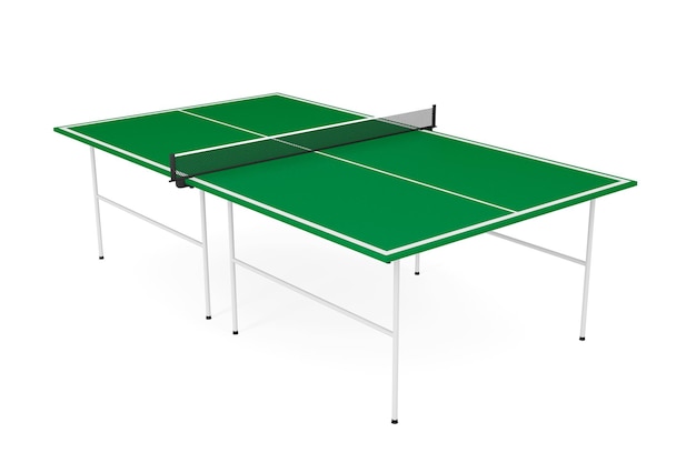 Table de ping-pong sur fond blanc