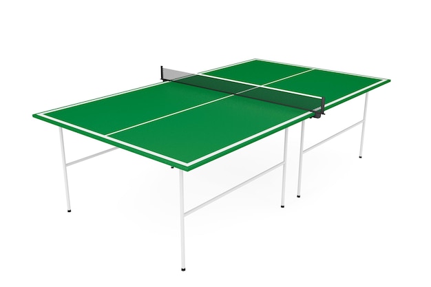 Table de ping-pong sur fond blanc