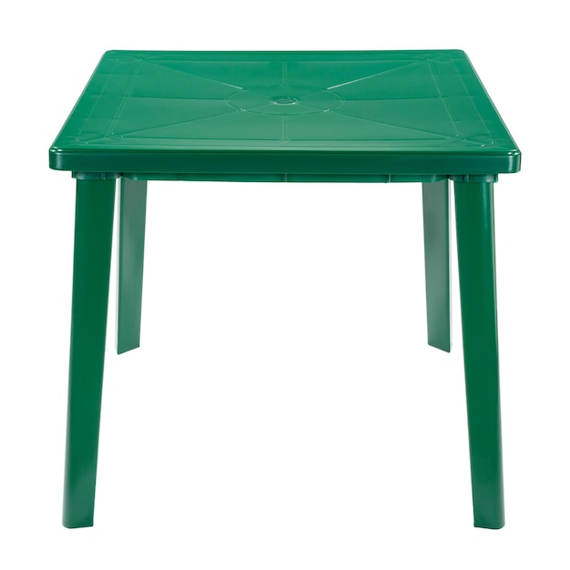 Table en plastique PVC isolé sur fond blanc