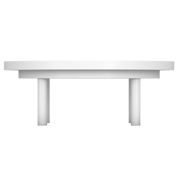 Table Ronde Blanche 3D